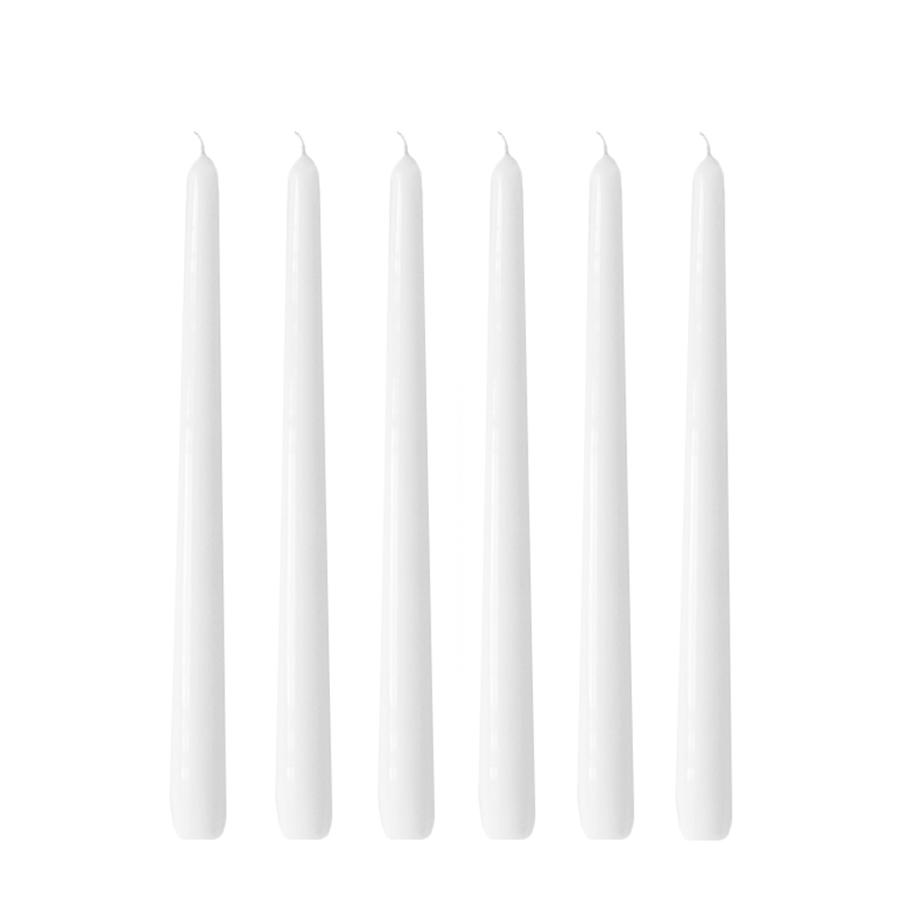 Hilke Collection Herrgårdsljus candles 30 cm 6-pack White glossy
