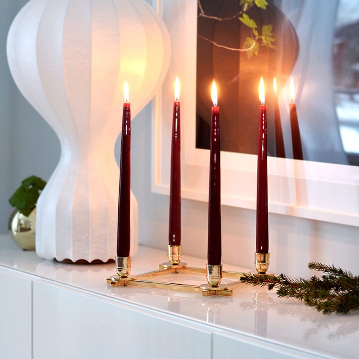 Herrgårdsljus candles 30 cm 6-pack  - Wine red glossy - Hilke Collection