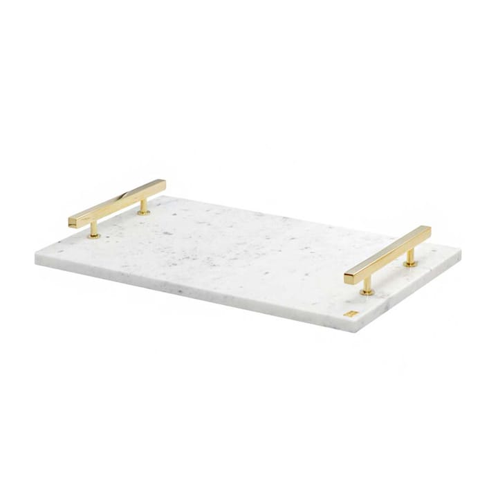 Hilke Collection tray 40.5x25.5 cm - White marble-solid brass - Hilke Collection