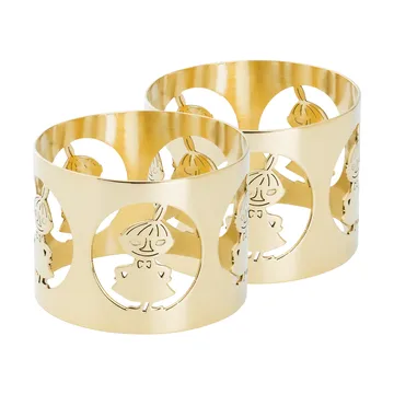 Hilke X Moomin napkin ring Little My 2-pack - Brass - Hilke Collection