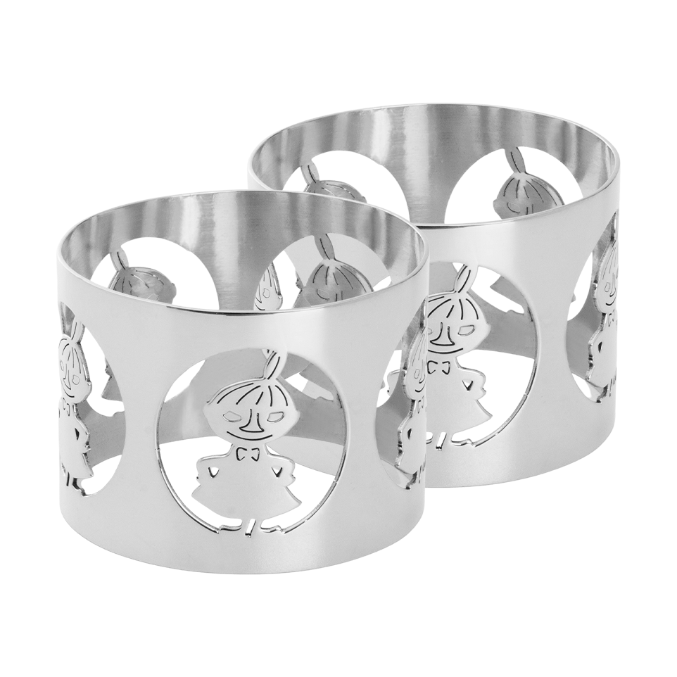 Hilke Collection Hilke X Moomin napkin ring Little My 2-pack Nickel-plated brass