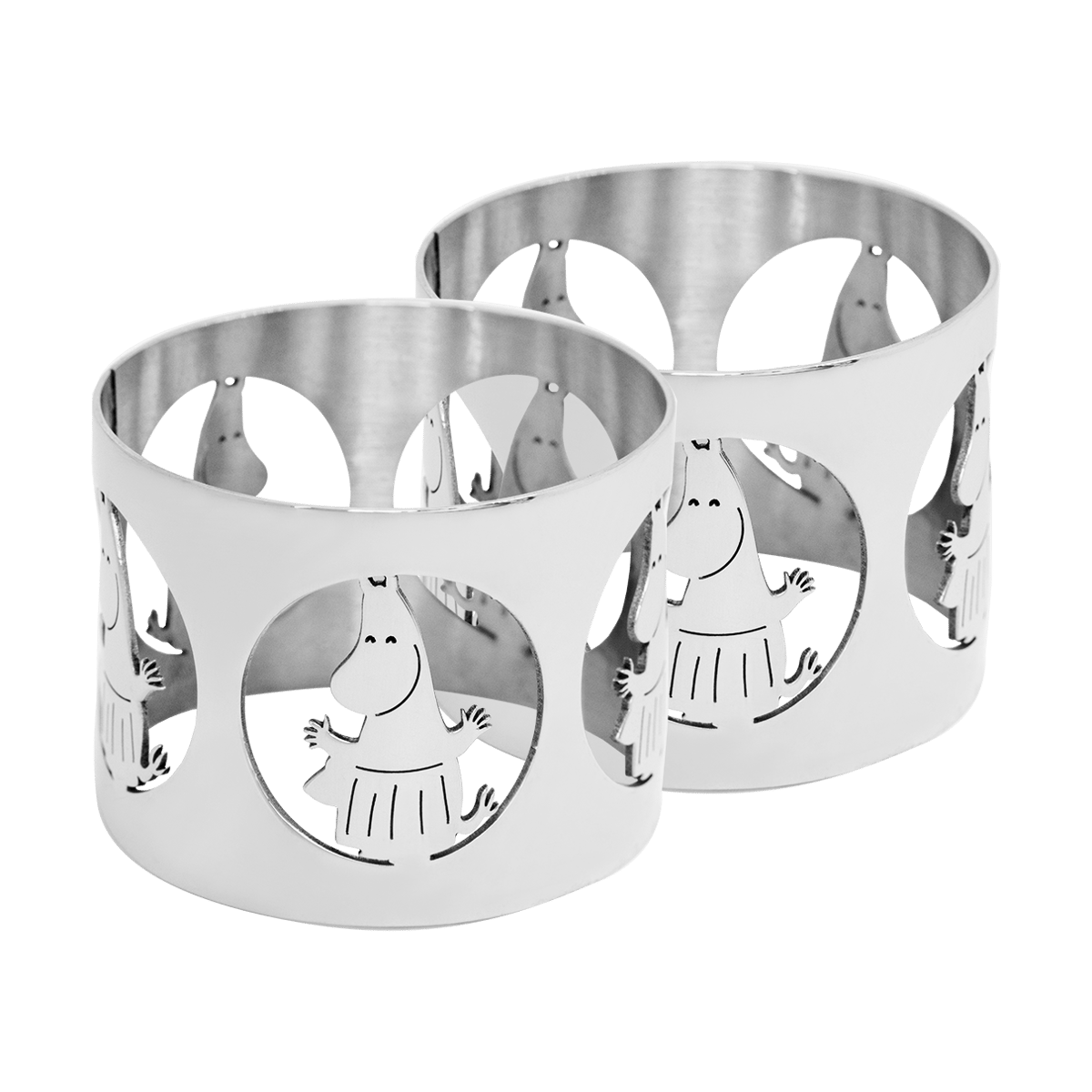 Hilke Collection Hilke X Moomin napkin rings Moominmamma 2-pack Nickel-plated brass