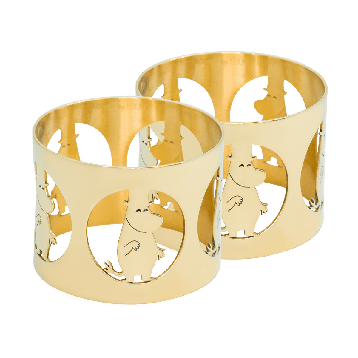 Hilke Collection Hilke X Moomin napkin rings Moominpappa 2-pack Nickel-plated brass