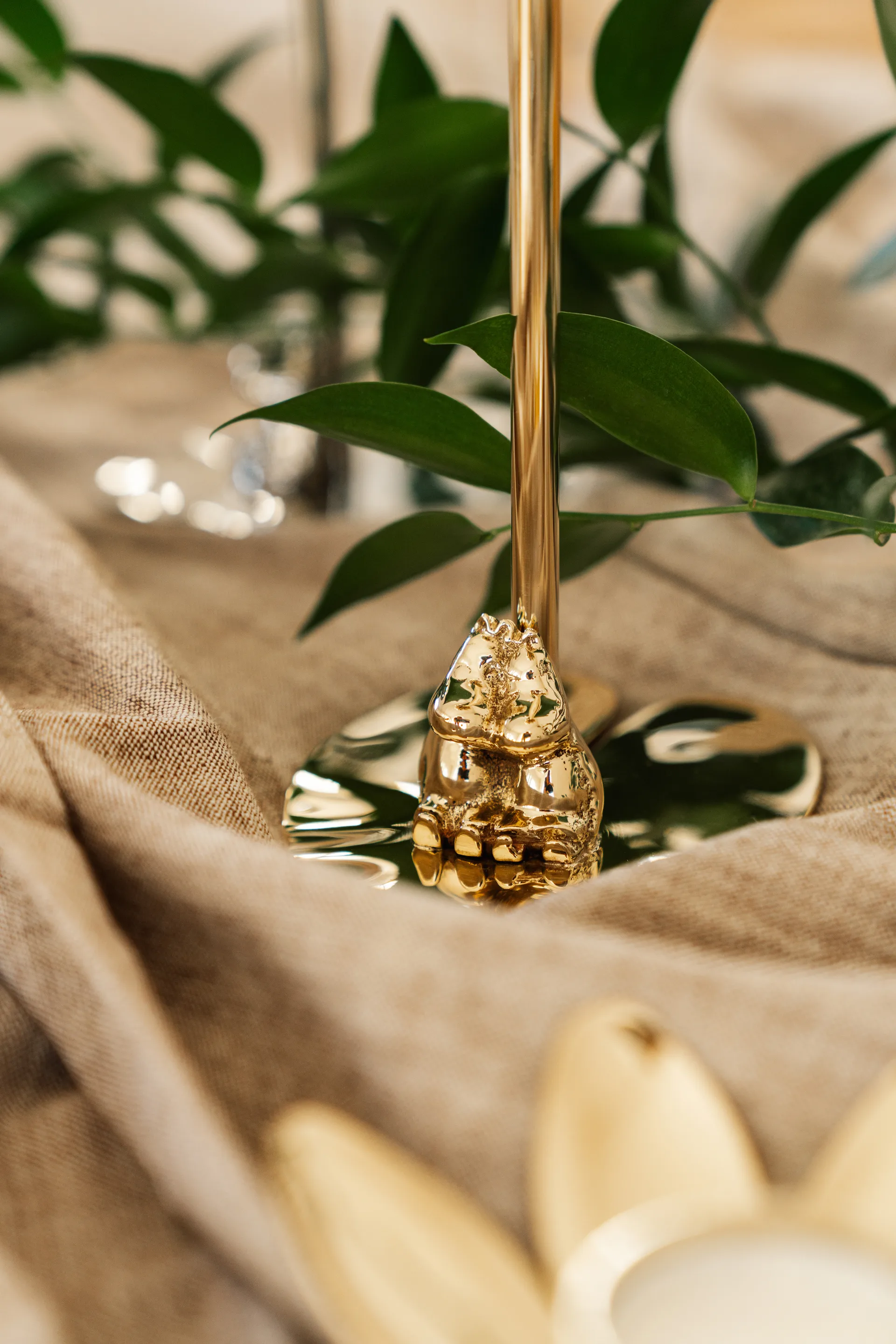 Hilke X Mumin Little My candle holder, Brass Hilke Collection