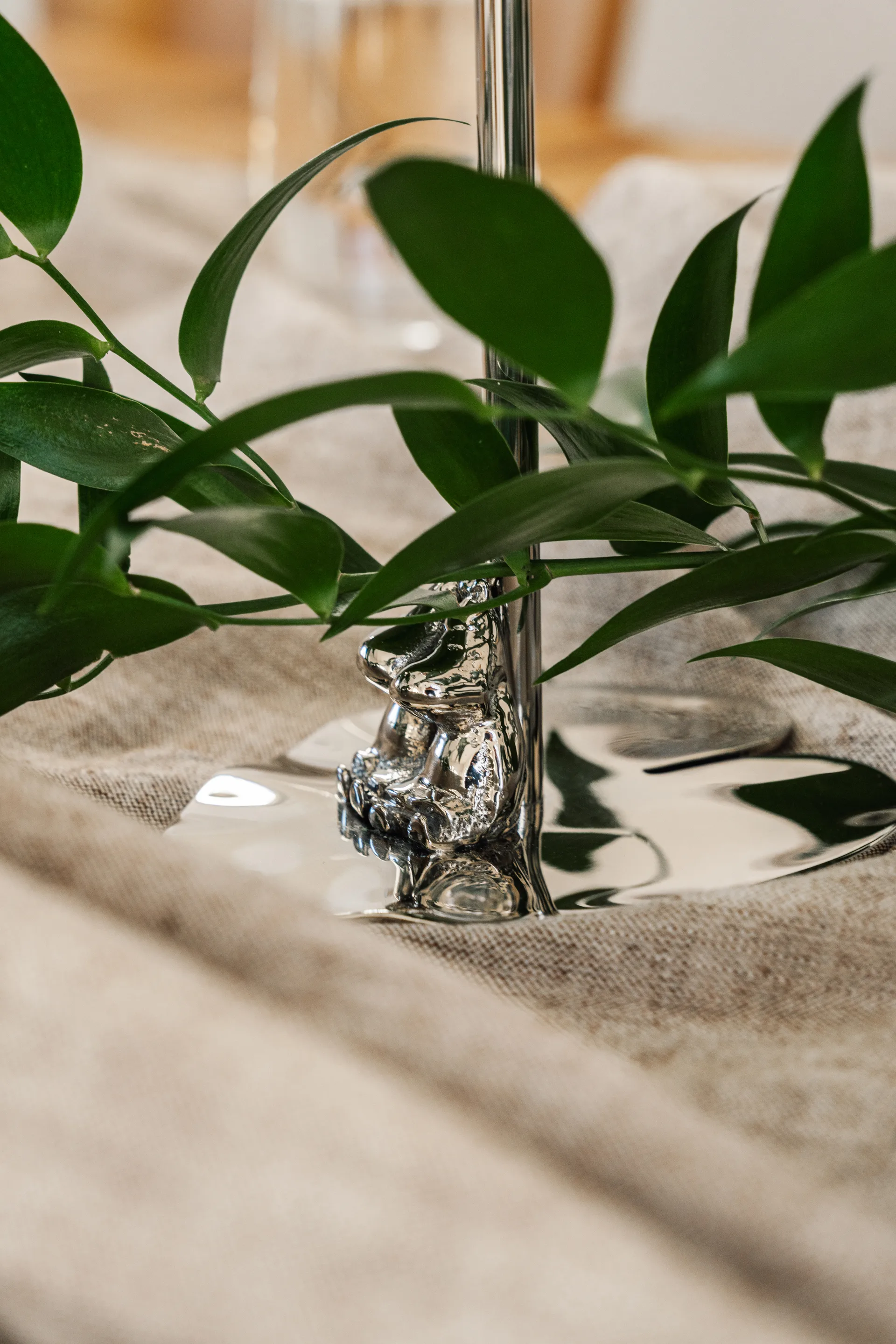 Hilke X Mumin Little My candle holder, Nickel-plated brass Hilke Collection