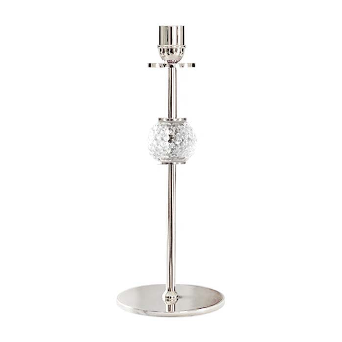 La Luna candle sticks 30 cm - Nickel-plated brass and glass - Hilke Collection