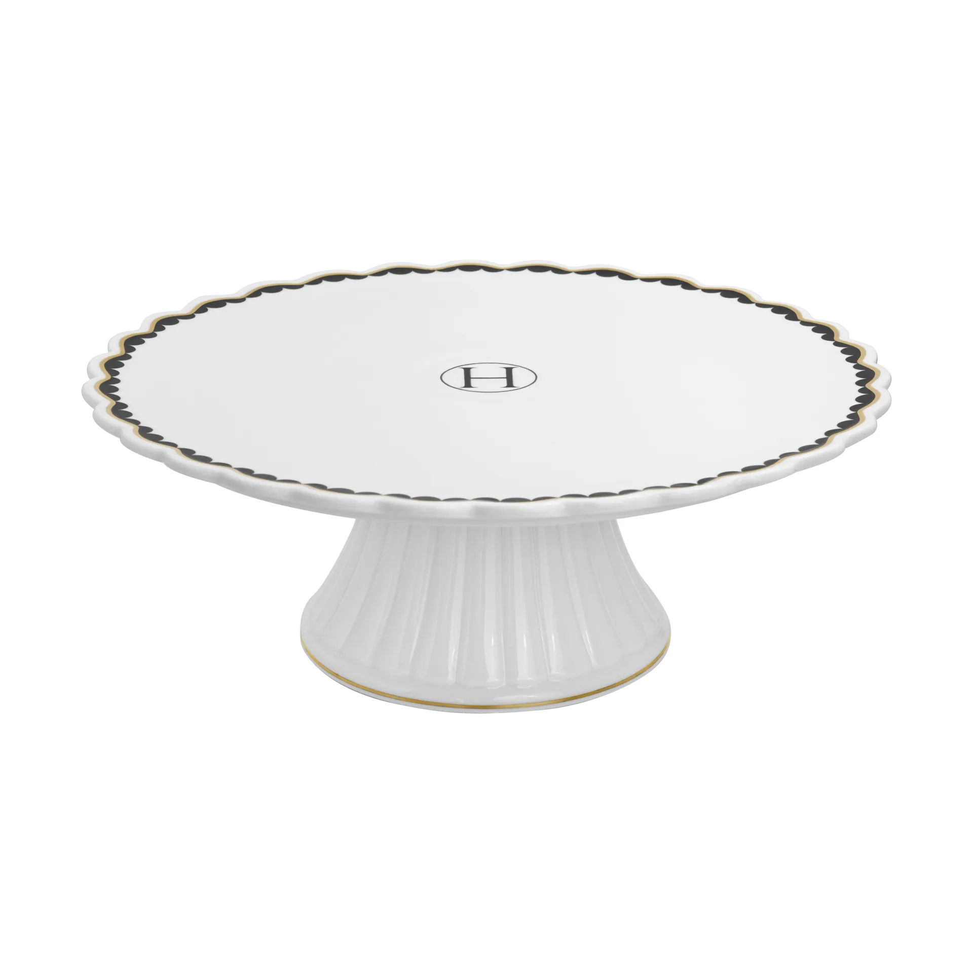 Lignano Sabbiadoro cake stand Ø26 cm, Black glossy Hilke Collection