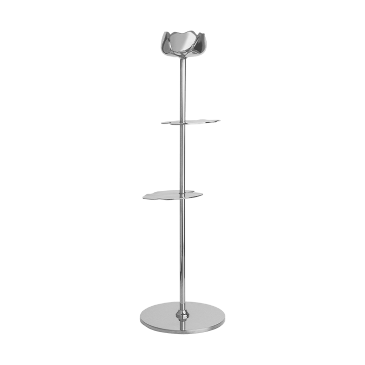 Ninfea Alta candlestick 30 cm - Nickel-plated brass - Hilke Collection