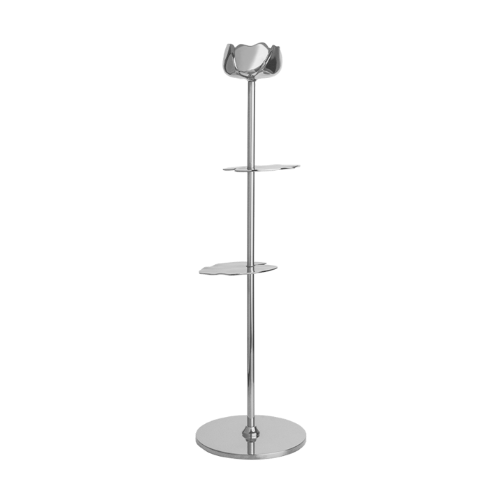 Ninfea Alta candlestick 35 cm - Nickel-plated brass - Hilke Collection