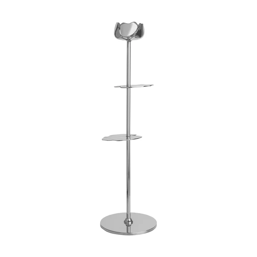 Hilke Collection Ninfea Alta candlestick 35 cm Nickel-plated brass
