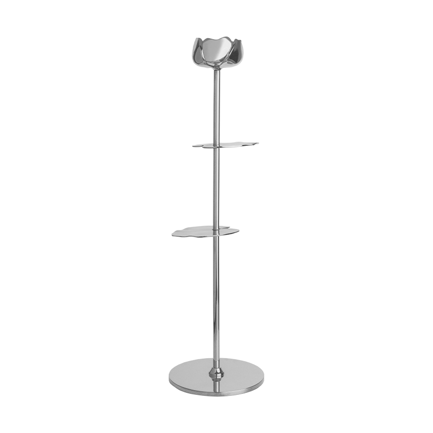Hilke Collection Ninfea Alta candlestick 35 cm Nickel-plated brass
