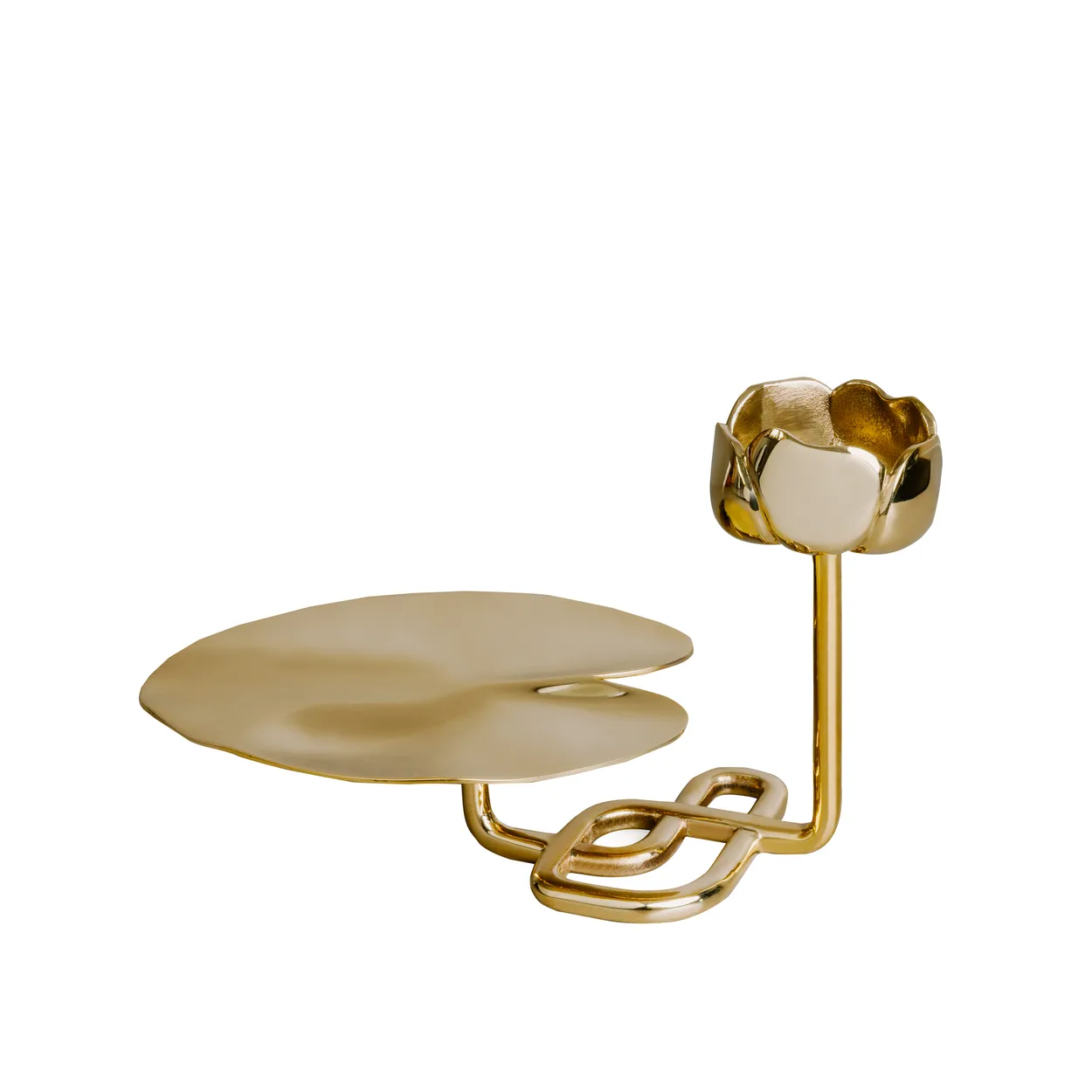 Hilke Collection Ninfea No.2 candlestick Brass | Scandinavian Design | Candle holders | Gold-coloured