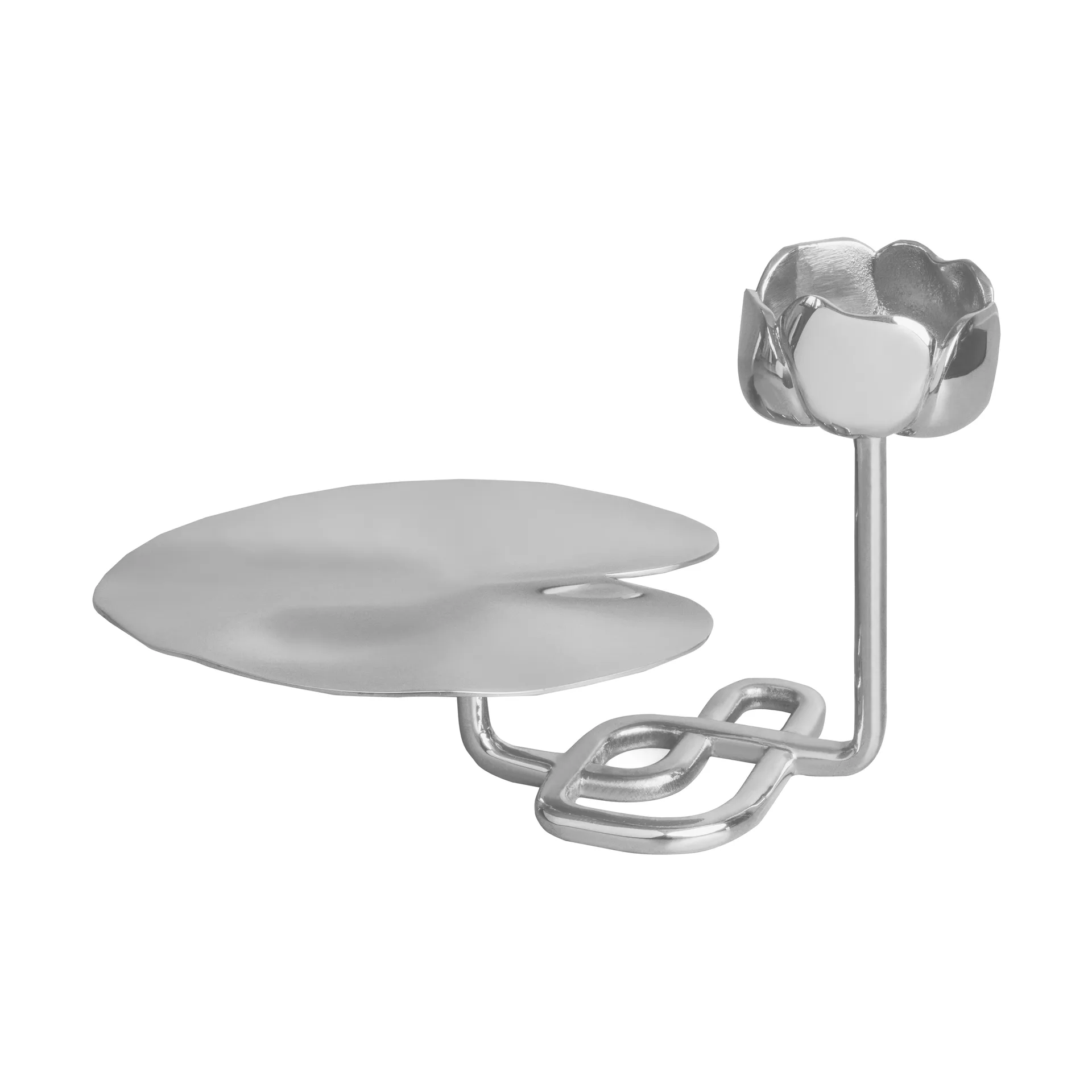 Ninfea No.2 candlestick, Nickel-plated brass Hilke Collection