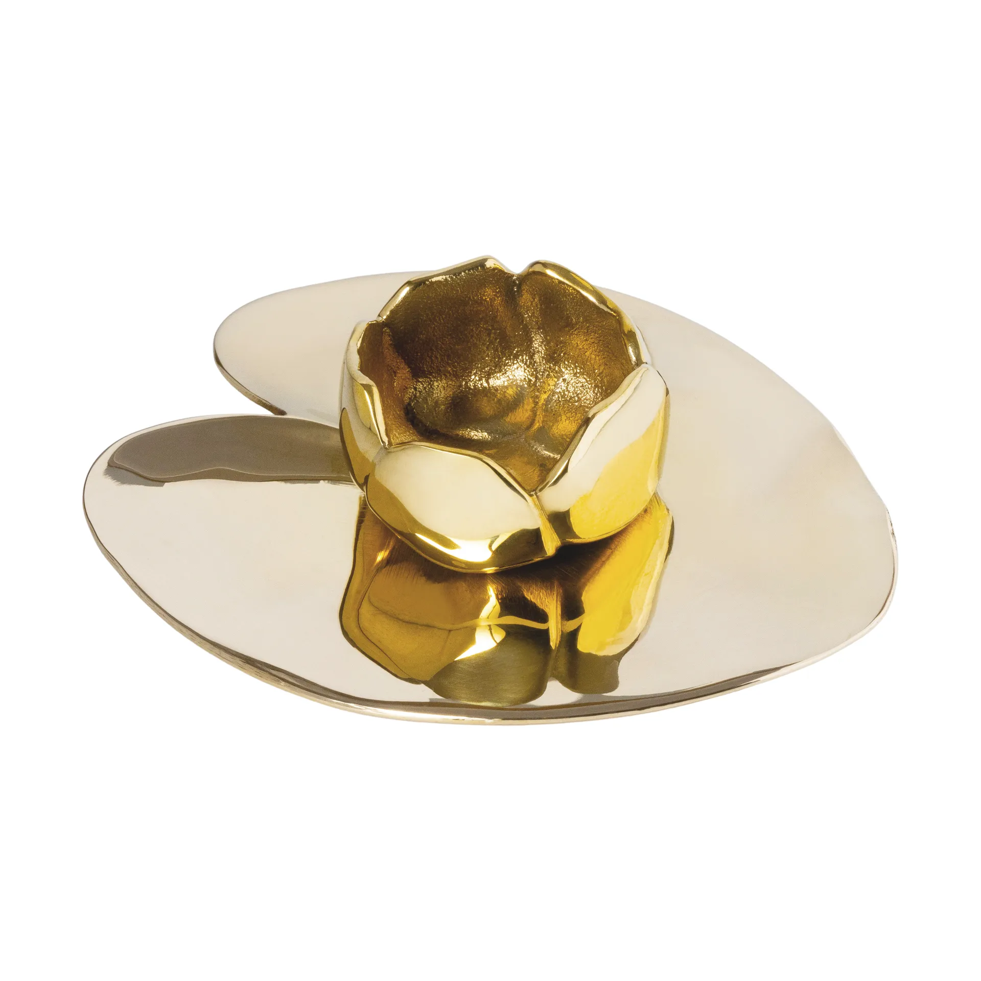 Ninfea piccola candle holder, Nickel-plated brass Hilke Collection