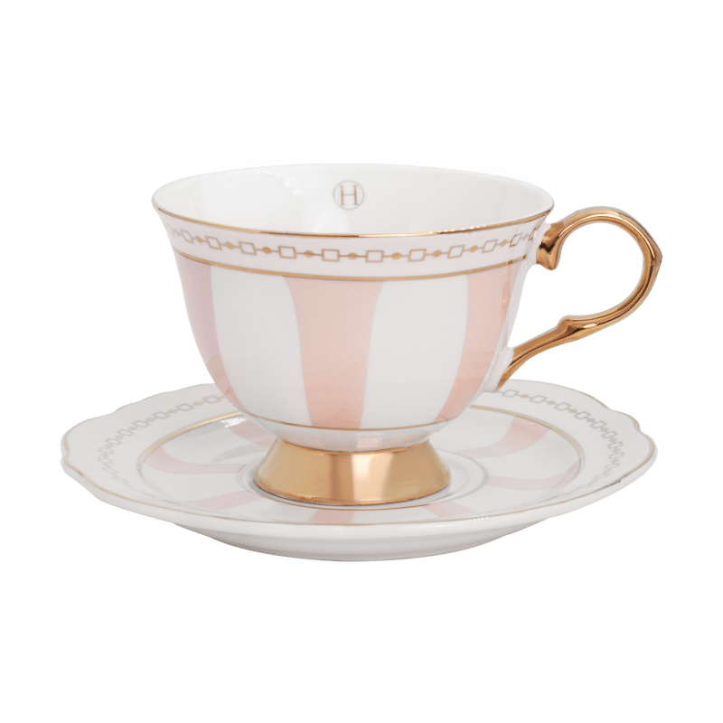 Hilke Collection Strisce Rosa cup with saucer 22 cl