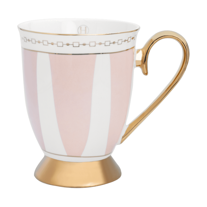 Strisce Rosa mug 28 cl - Pink-white-gold - Hilke Collection