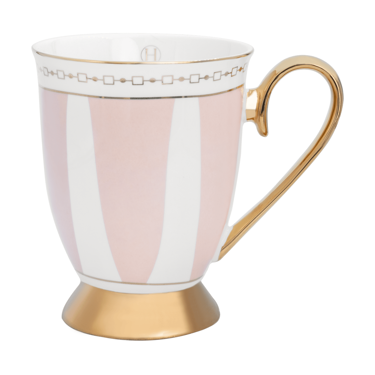 Hilke Collection Strisce Rosa mug 28 cl Pink-white-gold