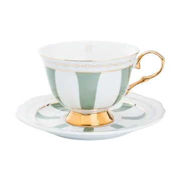 Strisce Salvia cup with saucer - 22 cl - Hilke Collection