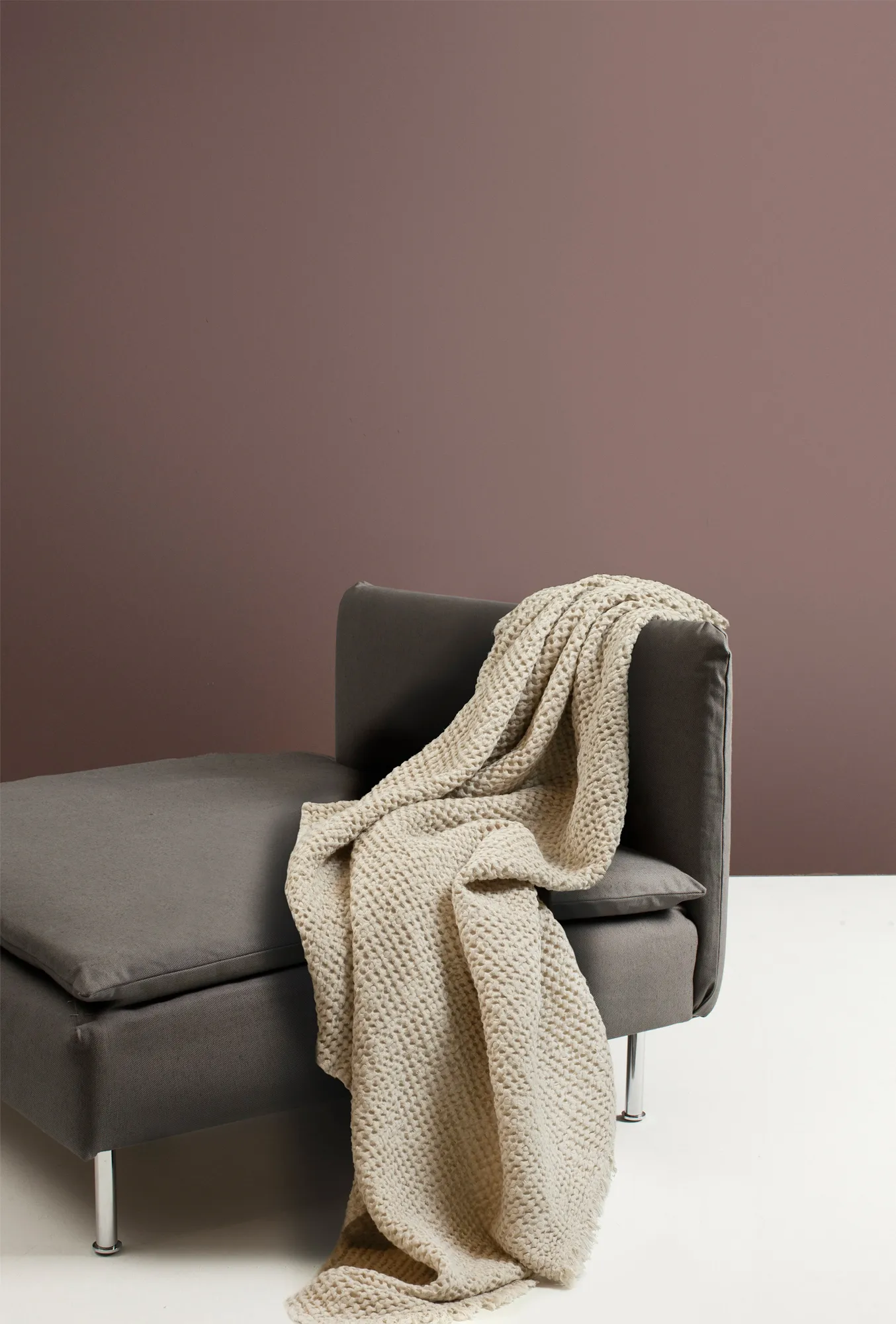 Angeline throw 130x170 cm, Oatmeal Himla