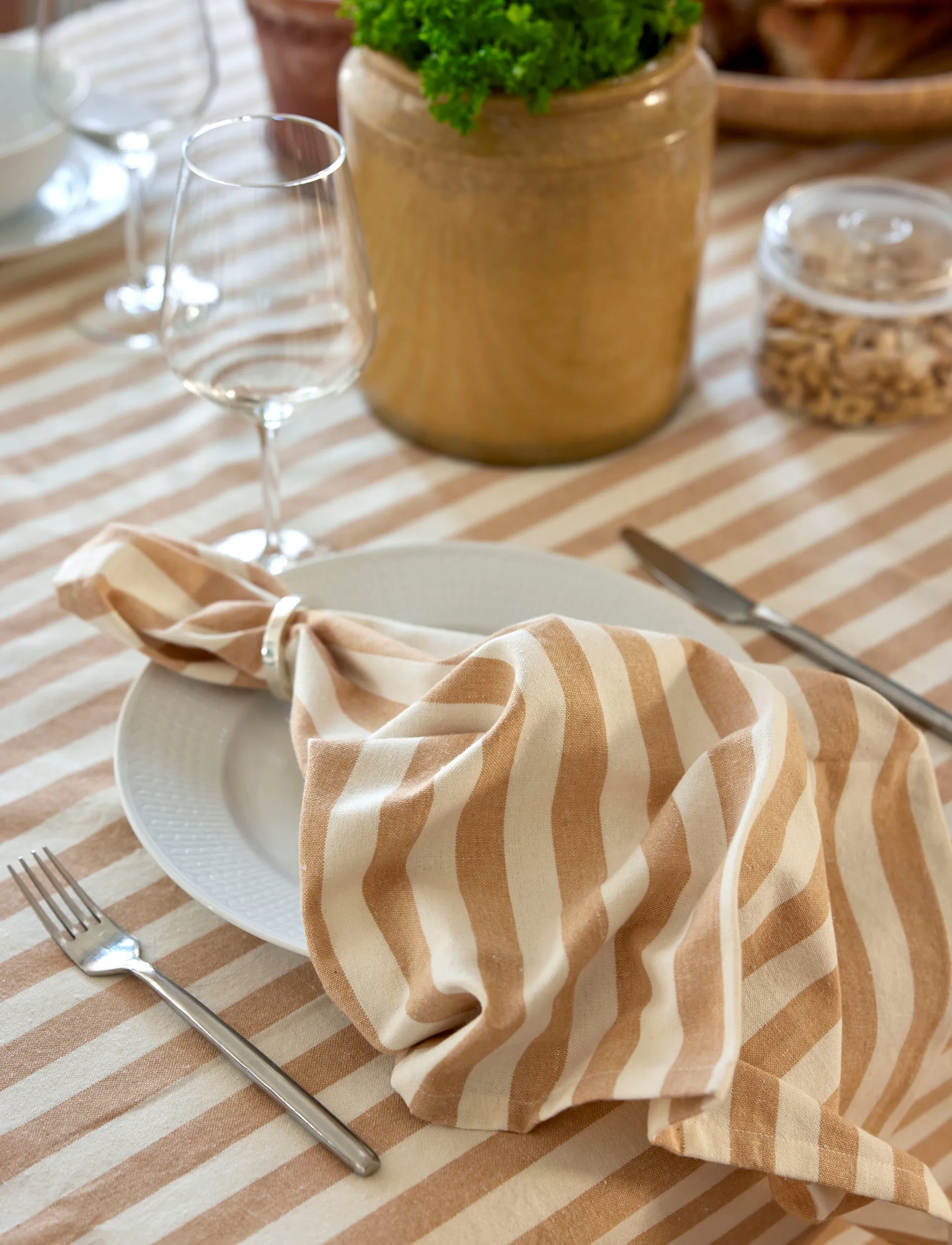 Bretagne fabric napkin 50x50 cm 4-pack, Wheat Himla