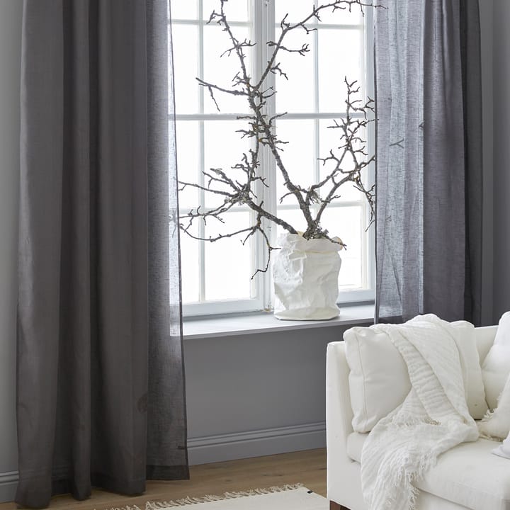 Dalsland curtain - Charcoal, pleat band and channel - Himla