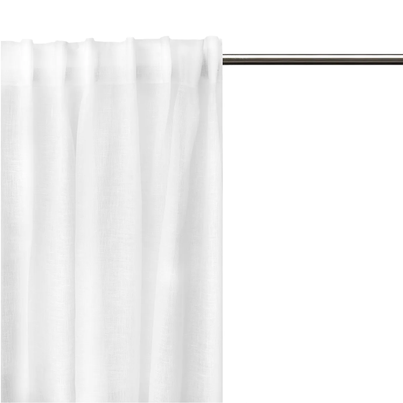 Dalsland curtain with heading tape and channel, optical white Himla