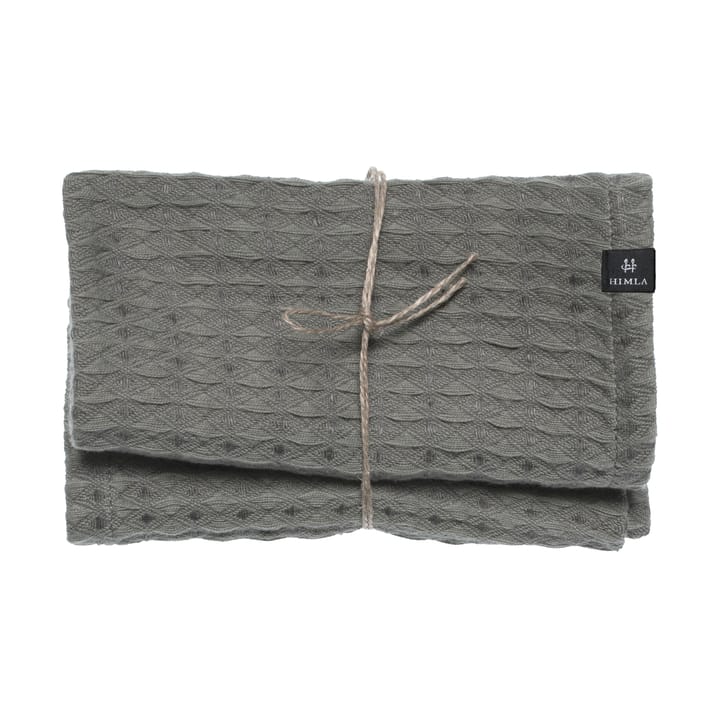 Ego guest towel 30x30 cm 2-pack, Charcoal Himla