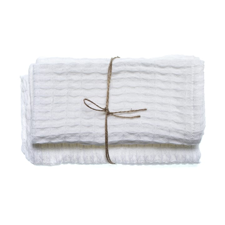 Ego guest towel 30x30 cm 2-pack - White - Himla