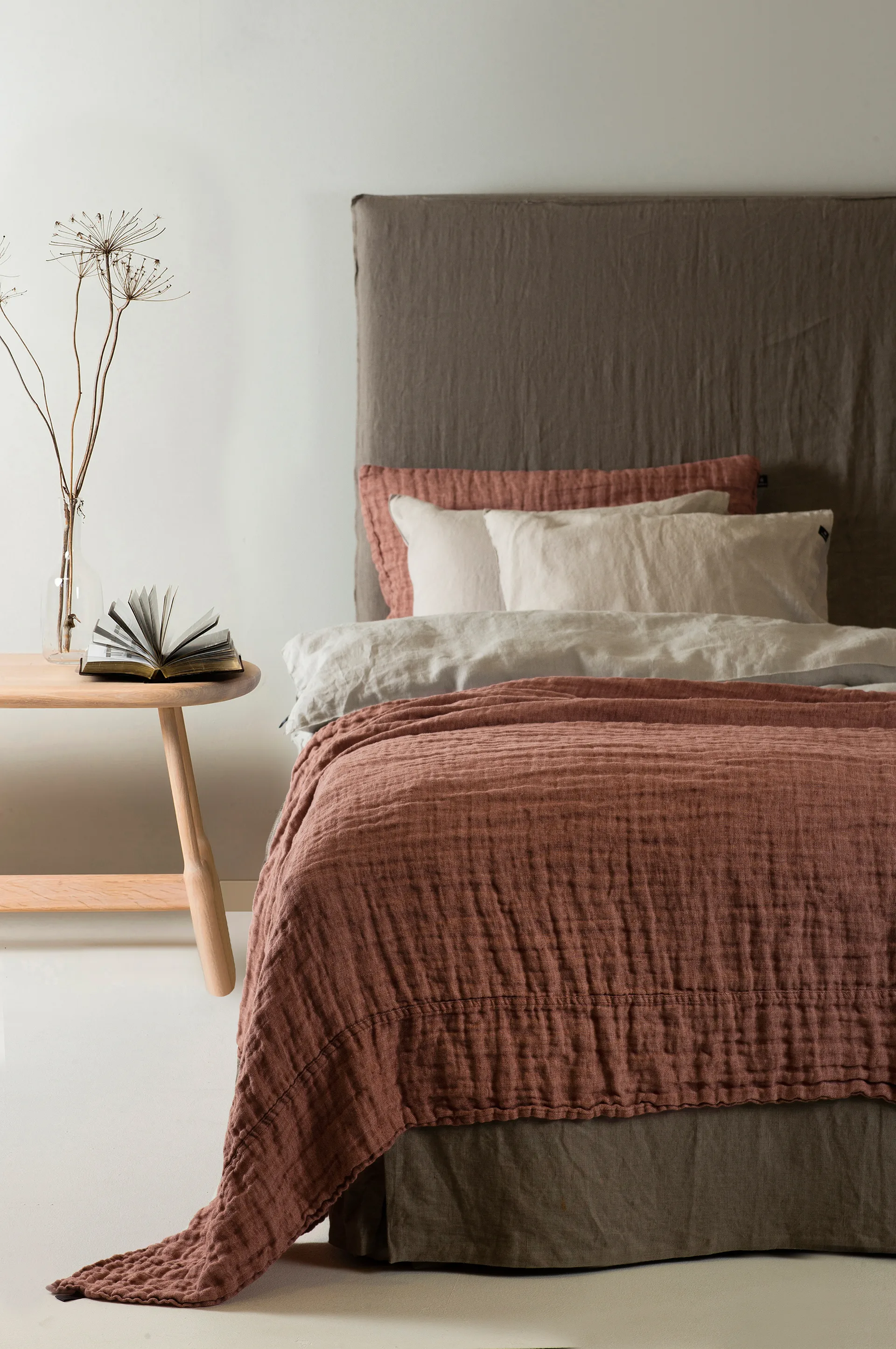 Hannelin bedspread rust 'n rose (brown), 260x260 Himla