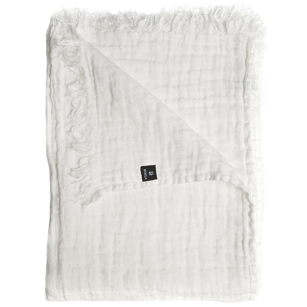 Himla Hannelin throw 130x170 cm white-white | Scandinavian Design | Cotton blankets & throws | White