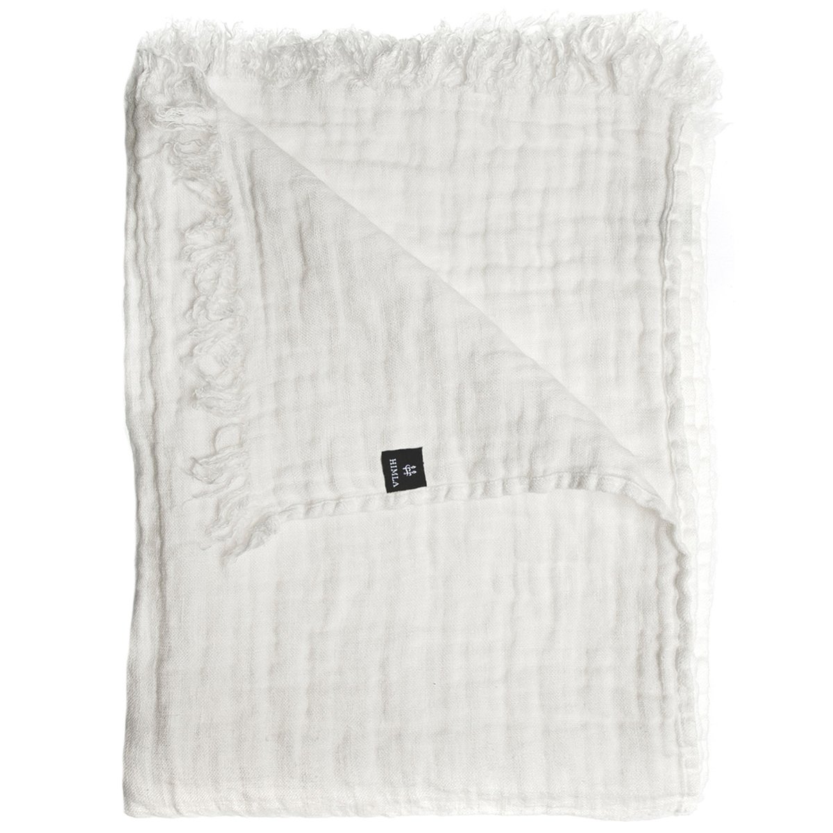 Himla Hannelin throw 130x170 cm white-white | Scandinavian Design | Cotton blankets & throws | White