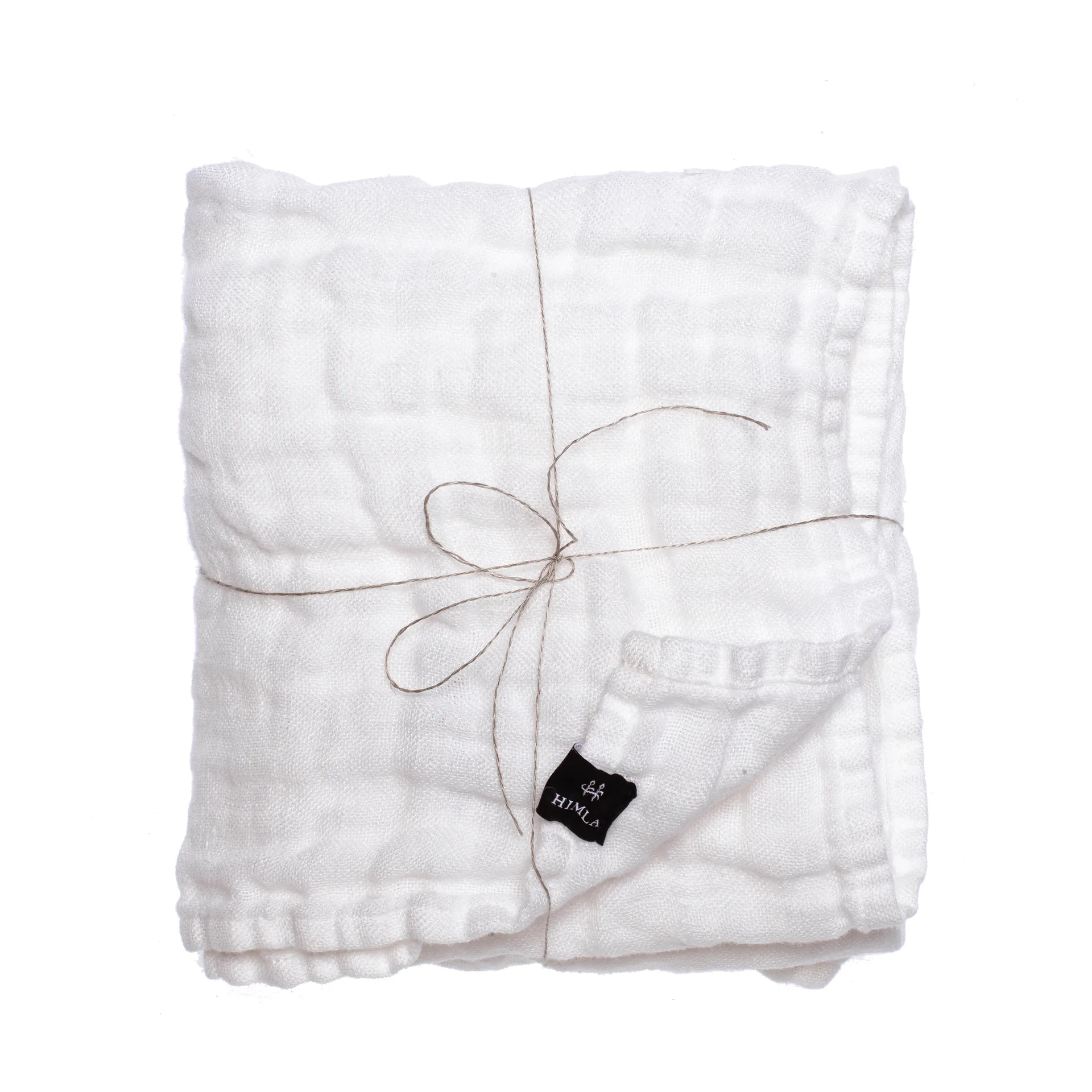 HanneLinen babyfilt 60x110 cm, White-white Himla