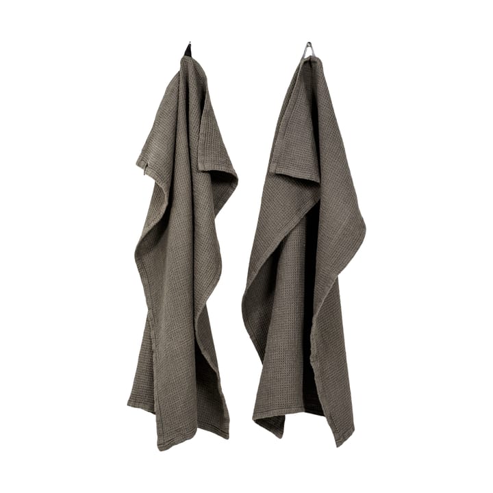 Hetty kitchen towel 50x70 cm 2-pack - Charcoal - Himla