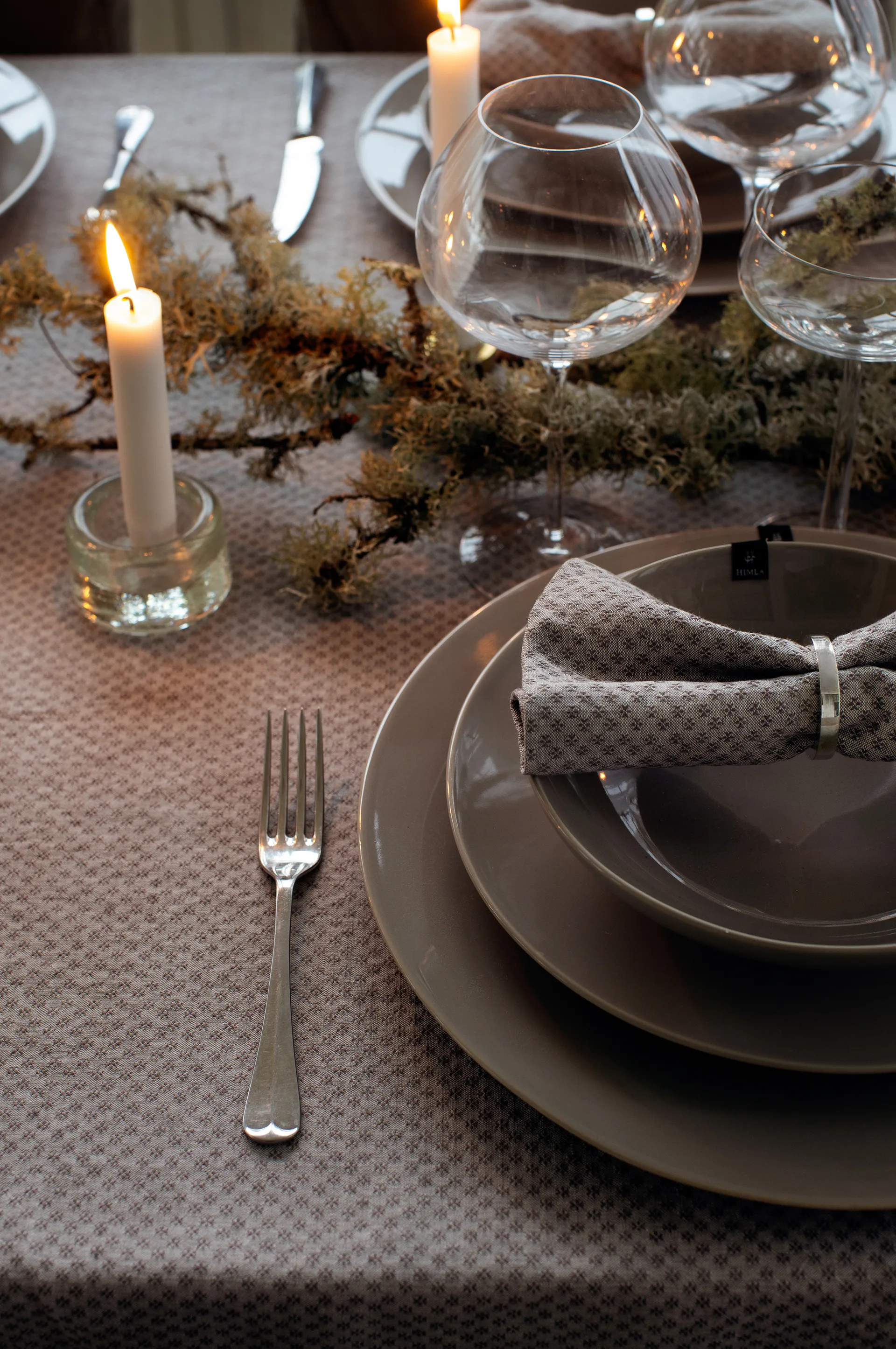 Julia tablecloth 145x250 cm, pewter (grey) Himla