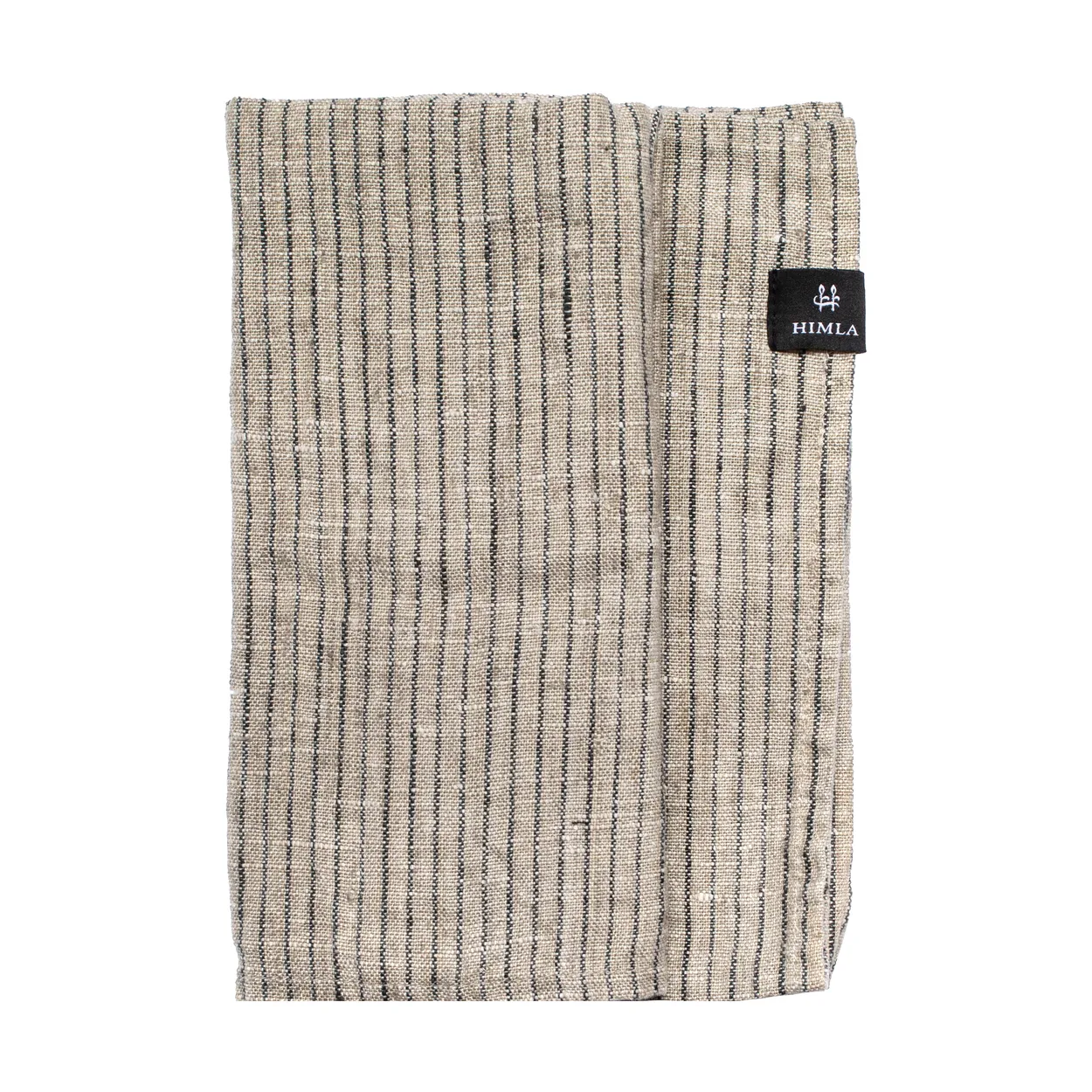 Himla Linus napkin 45x45 cm 4-pack Kohl-natural | Scandinavian Design | Linen & cotton napkins | Black