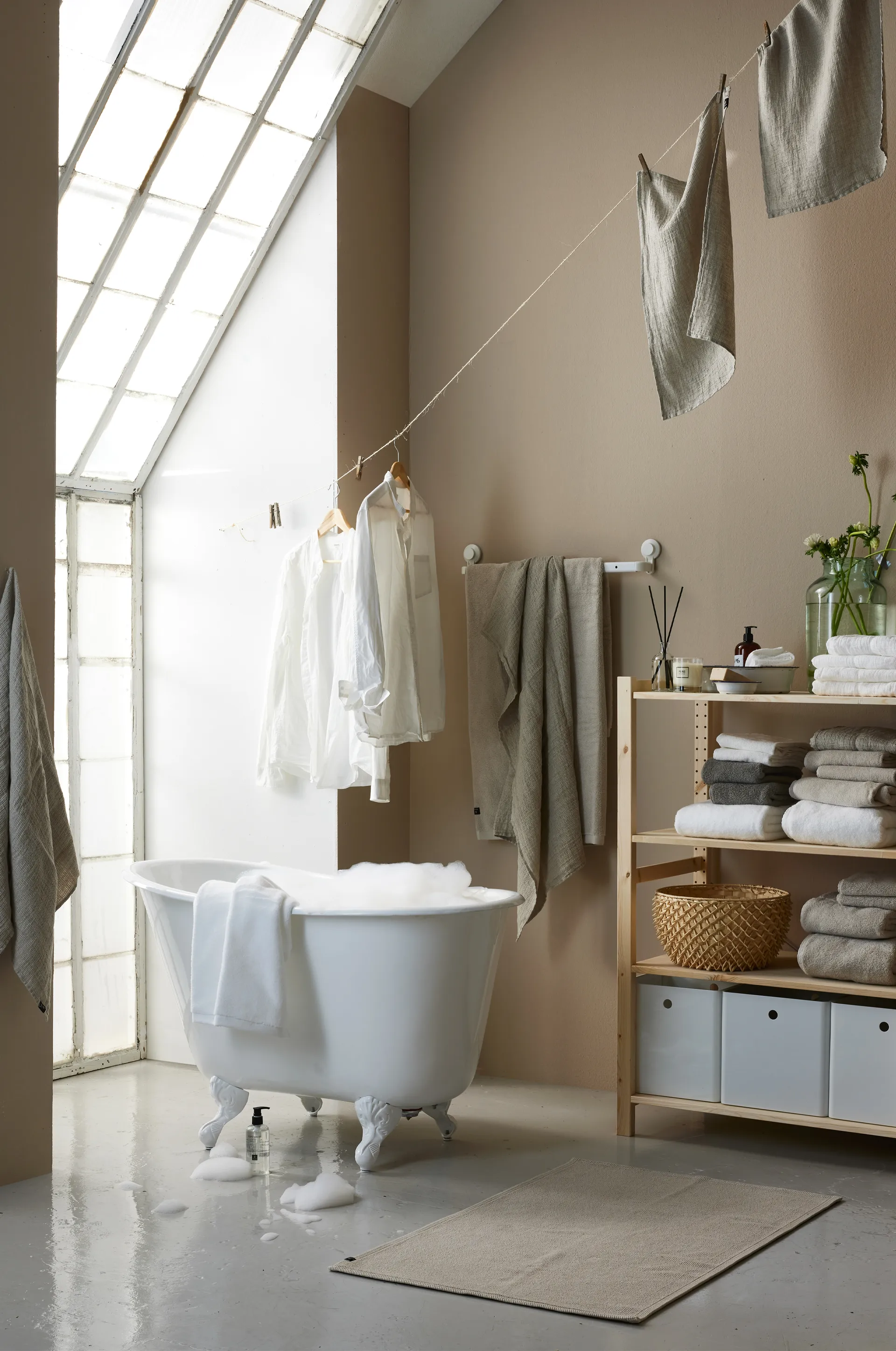 Max bathroom rug 60x90 cm, Mother of pearl (beige) Himla