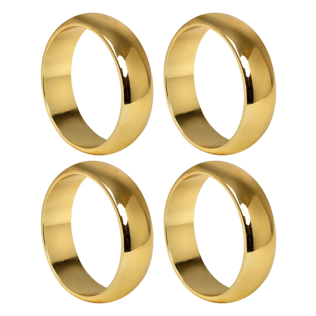Himla Monaco napkin ring Ø4 cm 4-pack Brass | Scandinavian Design | Napkin rings & holders | Gold-coloured