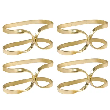 Oslo napkin ring 4-pack - brass - Himla