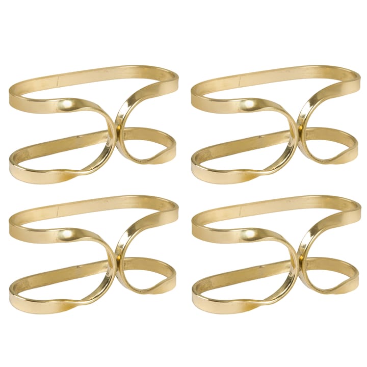 Oslo napkin ring 4-pack - brass - Himla