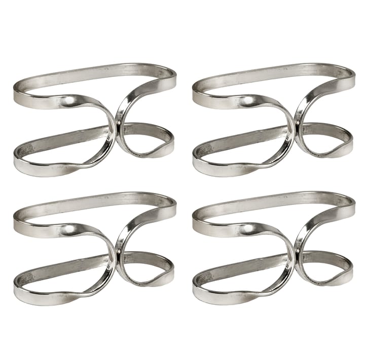 Oslo napkin ring 4-pack - silver - Himla