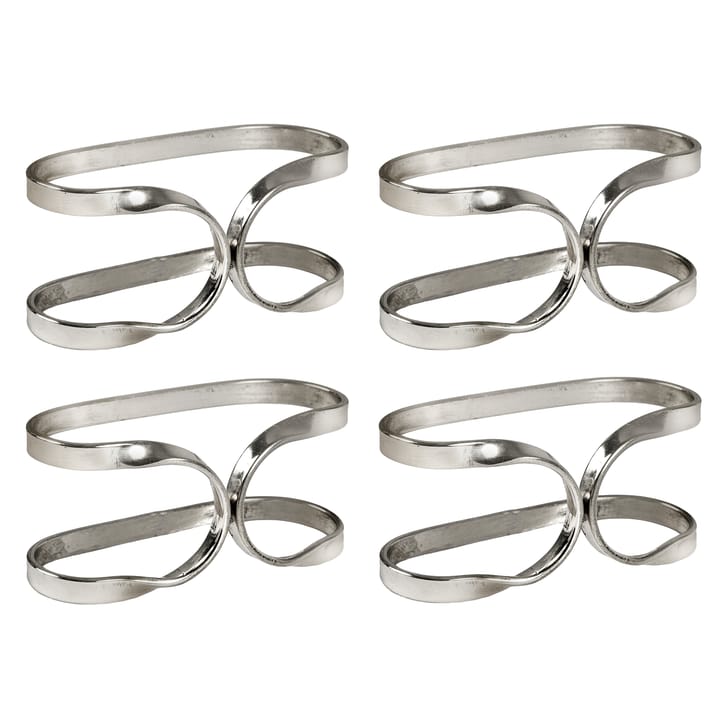 Oslo napkin ring 4-pack - silver - Himla