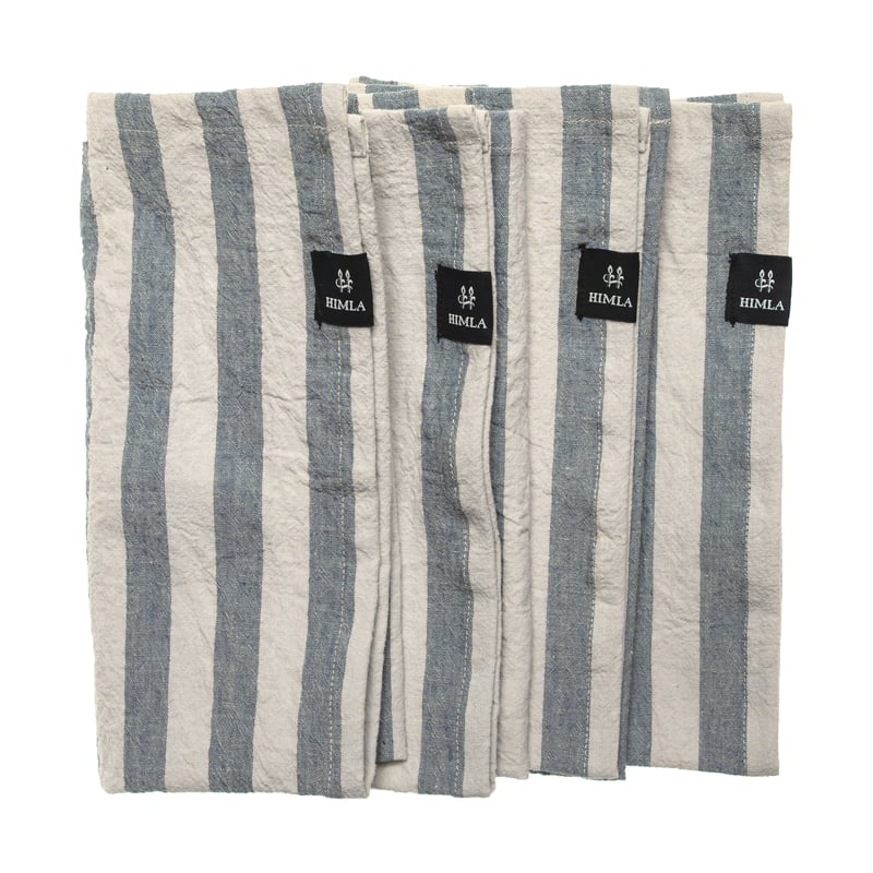 Himla Riviera fabric napkin 45x45 cm 4-pack Azure