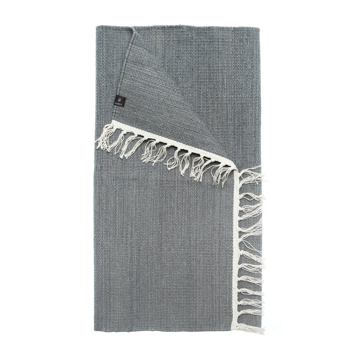 Himla Särö rug charcoal 80x230 cm | Scandinavian Design | Woven cotton rugs | Blue