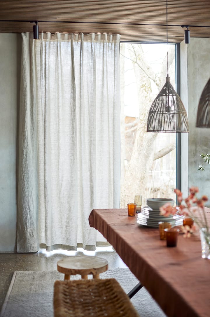 Sunrise curtain with pleat band 140x250 cm - Oatmeal - Himla