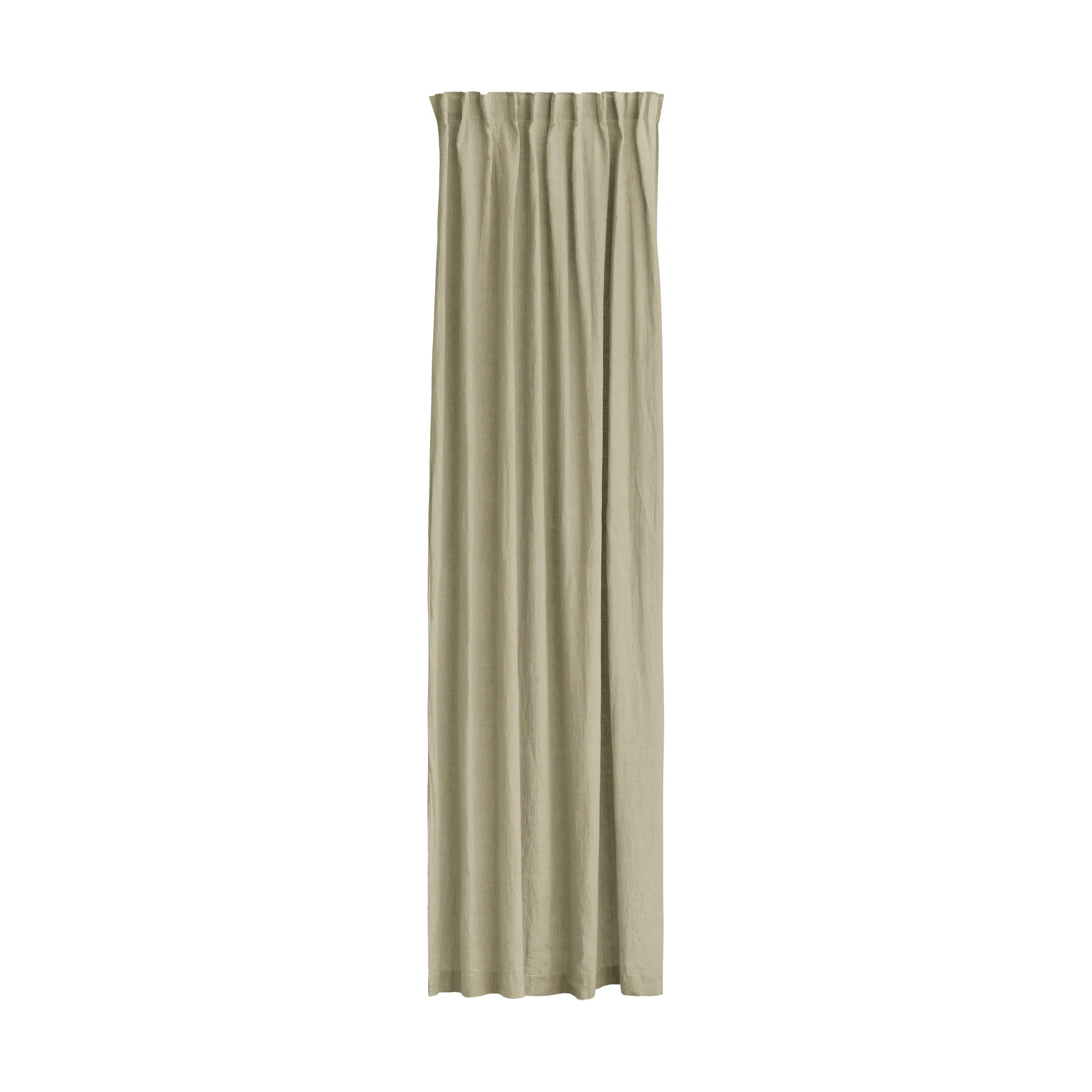 Sunrise curtain with pleat band 140x250 cm, Organic (green) Himla