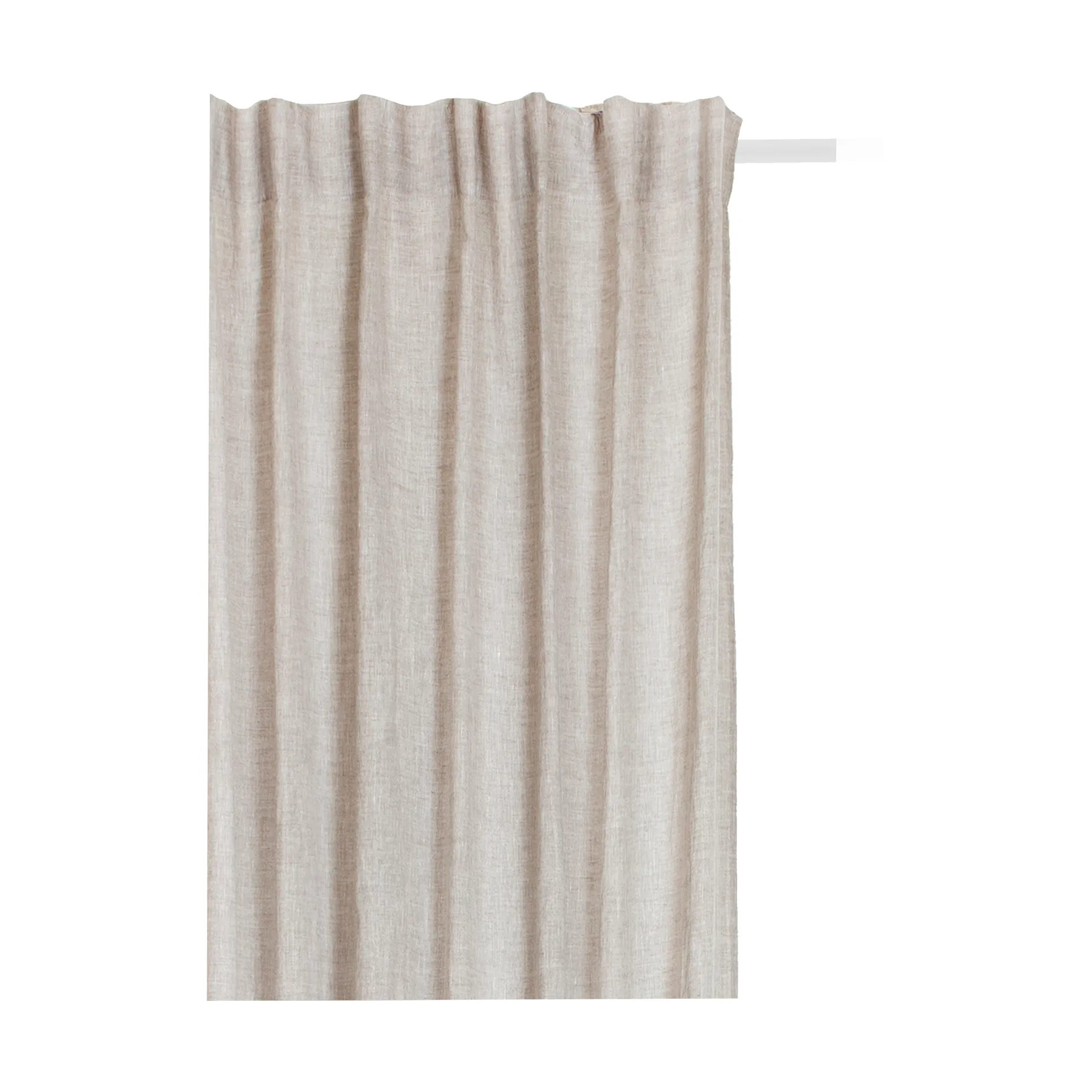 Sunrise curtain with pleat band 140x290 cm, Oatmeal Himla