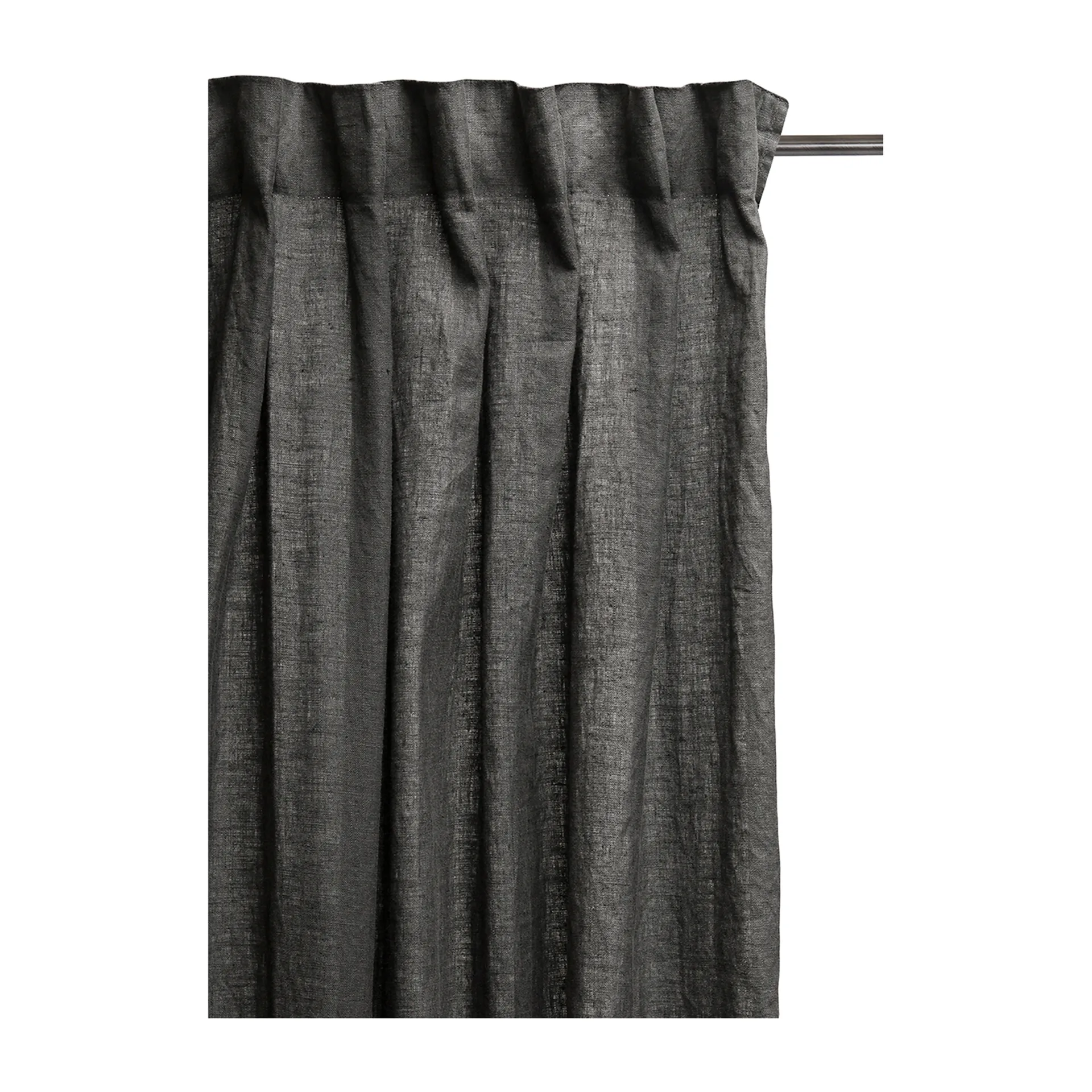 Sunshine curtain with folding band 140x250 cm, Kohl (dark grey) Himla