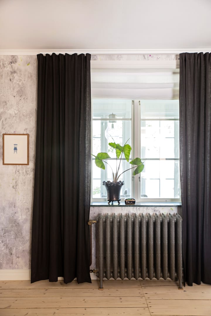 Sunshine curtain with folding band 140x250 cm, Kohl (dark grey) Himla