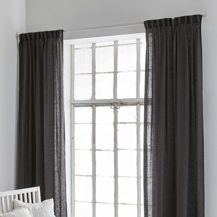Sunshine curtain with tie 140x290 cm - Kohl (dark grey) - Himla