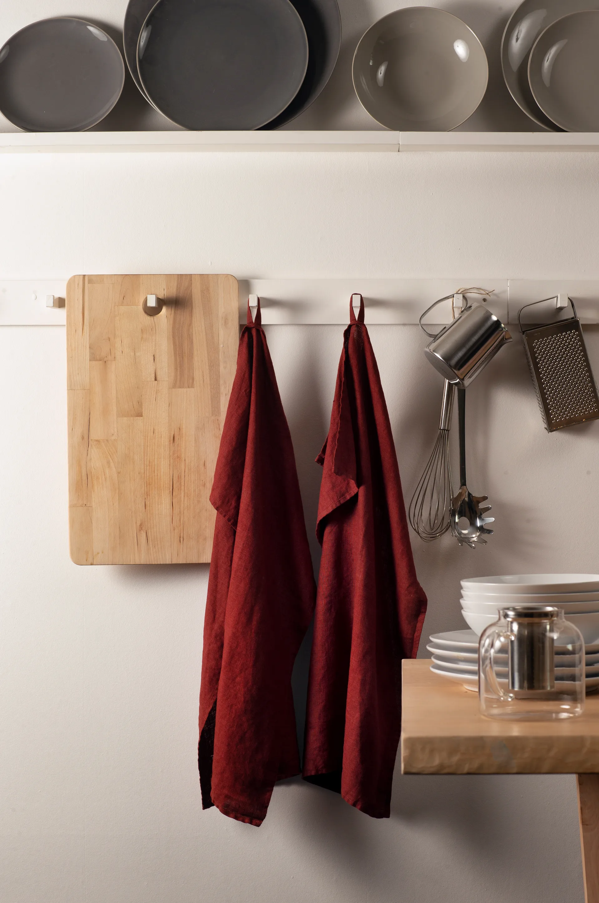 Sunshine kitchen towel 2-pack, Lingonberry (red) Himla